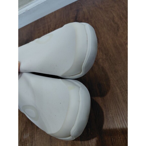 Oofos OOmg eeZee Low Mens Size 11.5 Slip-On Shoes Knit White Recovery White main image 7